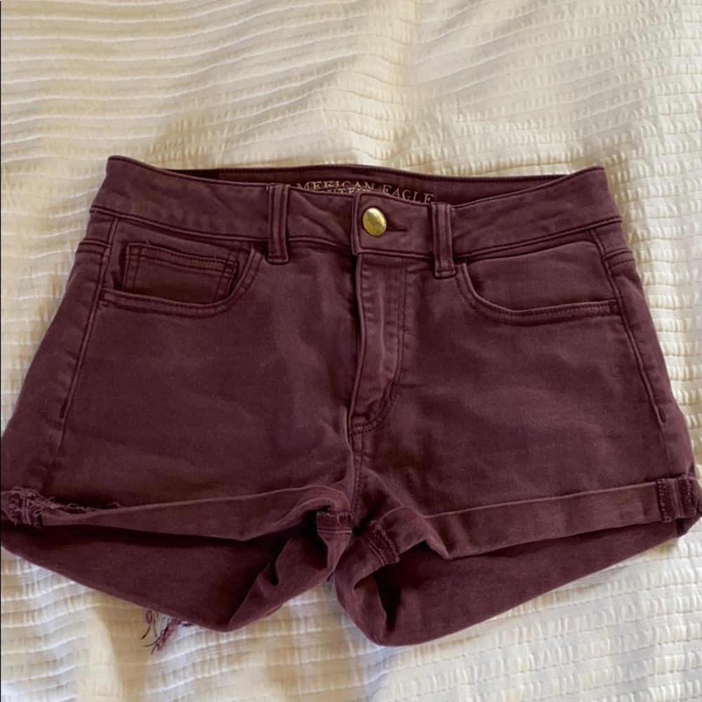 Burgundy shorts
